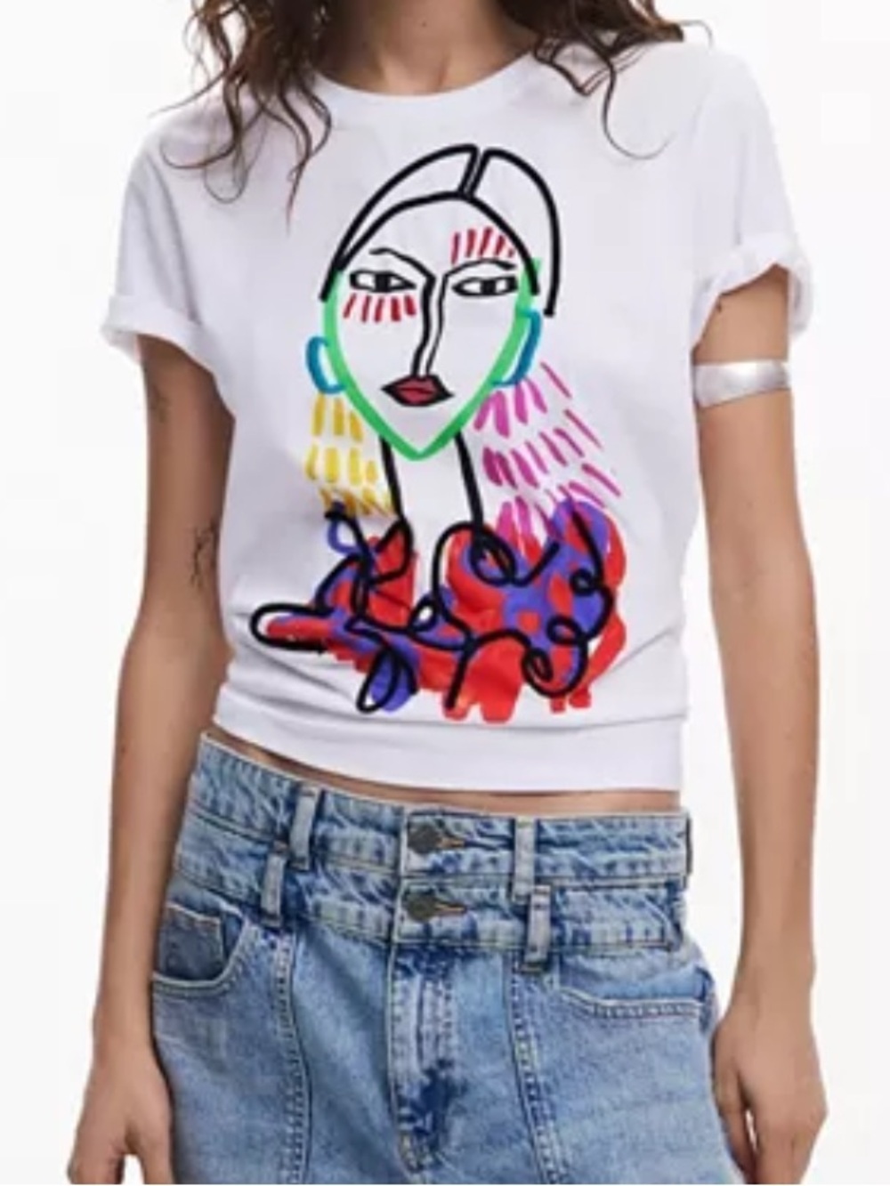 NWT Desigual Arty Short Sleeve T Shirt Women’s Size M NEW WITH TAGS